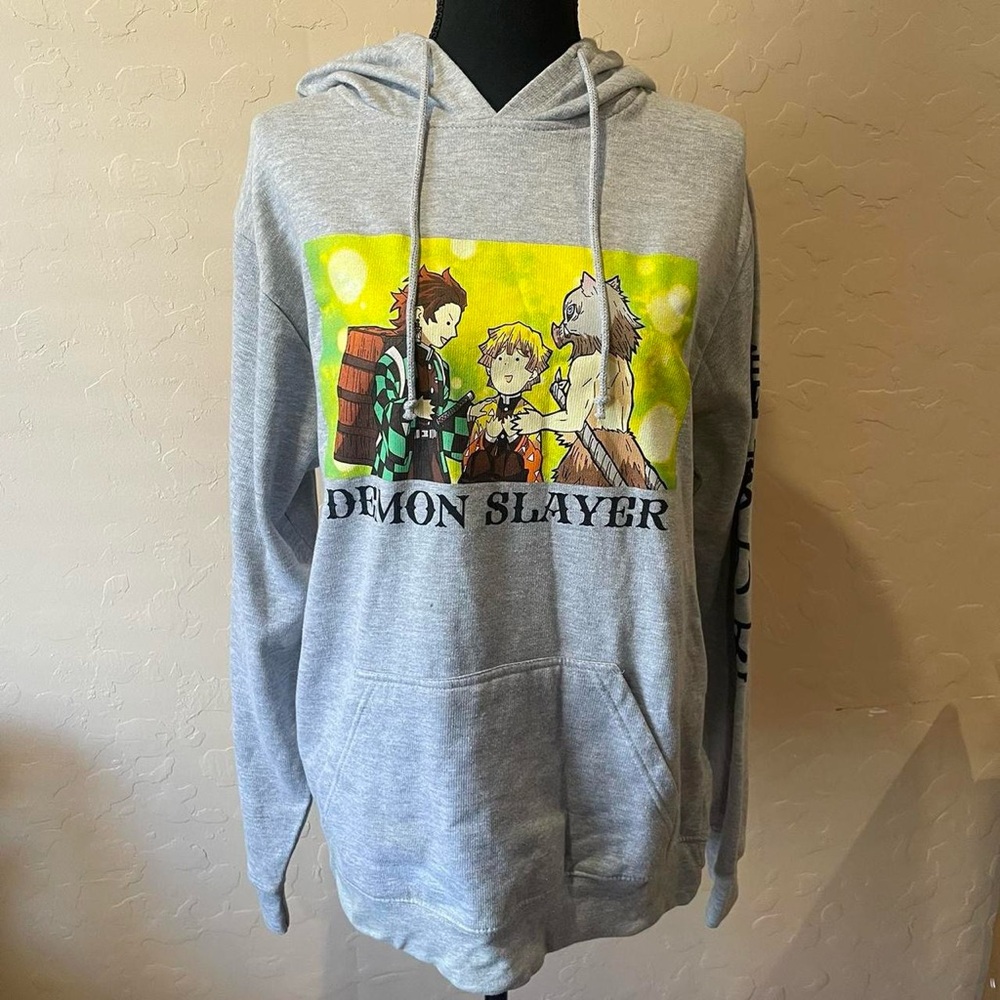 Hot topic grey Demon Slayer hoodie!